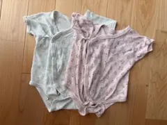 ベビー肌着 70 小花柄 2枚セット