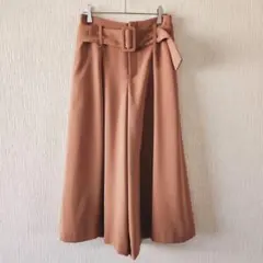 【Mila Owen】（S）キュロットスカート/ベルト付きワイドパンツ/きれいめ