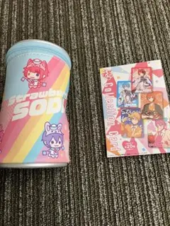 すとぷり　いちごソーダ缶型ポーチとカード