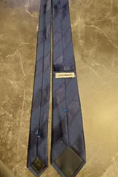 ⑪LES MUES ネイビー ストライプ ネクタイ
