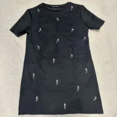 ZARA ベロア風 ミニワンピース