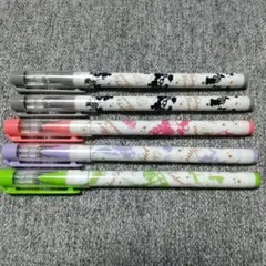 ディズニーキャラクター柄ボールペンセット 4色 5本 0.38mm