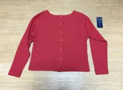 新品B.C STOCKウォッシャブルワッフルボーダーレッド★カーディガンのみのサムネイル