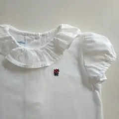 美品★80cm familiar ファミリア 白半袖ブラウス シャツ