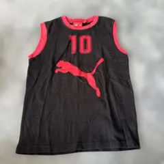 Puma ノースリーブタンクトップ 黒/赤