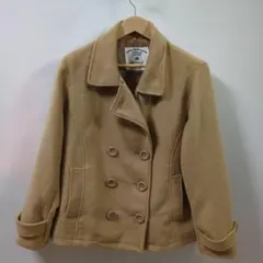 ベージュ ダブルブレスト ピーコートのサムネイル