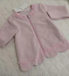 【新品】メゾピアノ　110　ピンクラメ　ジップ　カーディガン　羽織　入学　卒園