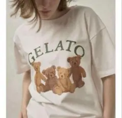 ジェラートピケ　　ベアワンポイントTシャツ