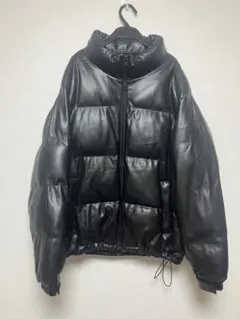 GU ヒートパデッド フェイクレザーブルゾン 黒 2XL