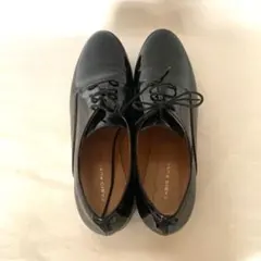 FABIO RUSCONI エナメル レースアップシューズ