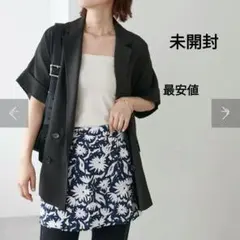 最安値！定価5500円、未開封、ディスコート、フラワーラップスカート、サイズF