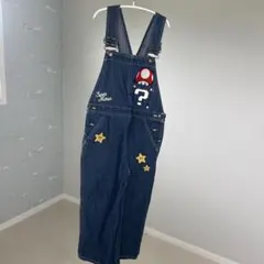 美品スーパーマリオ デニムオーバーオール