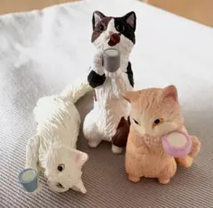 かんぱいにゃん 猫3匹セット/チンチラ、三毛猫、マンチカン