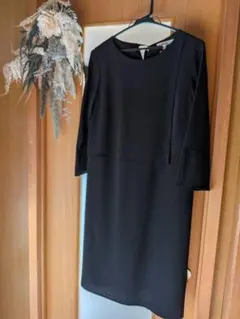 NOLLEY'S LIGHT ブラックひざ丈ワンピース 38