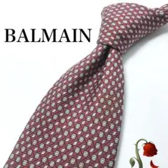 【大特価】BALMAIN バルマン ネクタイ レッド 赤 総柄