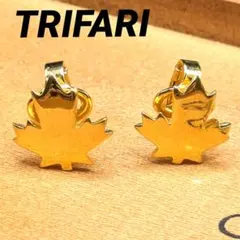 TRIFARI ゴールドトーン ヴィンテージ イヤリング ミニサイズ トリファリ