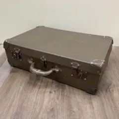 特大 ヴィンテージ レザー トランクケース トランクバッグ 71cm×38cm㉒
