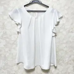 INGNI フリルノースリーブブラウス M ホワイト