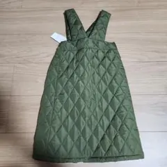 coca コカ キルティング ジャンバースカート カーキ110cm