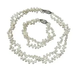 Mikimoto ミキモト　925　淡水パール ネックレス　ブレスレット　セットのサムネイル