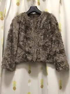 フェイクファー ショート コート