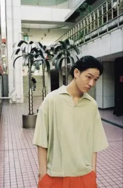 tightbooth cuba open polo ベージュ L