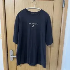KANGOL バックプリント　半袖Tシャツ　ブラック　Lサイズ