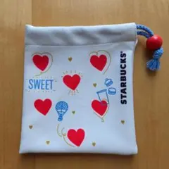 STARBUCKS 巾着袋 ハートデザイン