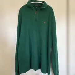 Polo Ralph Lauren Estate Rib M グリーン ジップ