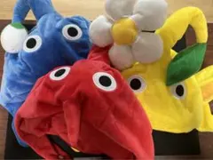 【タグなし】ピクミン帽子赤、青、黄3点セット