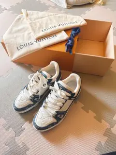 LOUIS VUITTON トレイナー スニーカー モノグラムデニム