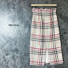 Mila Owen ミラオーウェン　チェック柄　サマーツイードスカート　白　Sのサムネイル