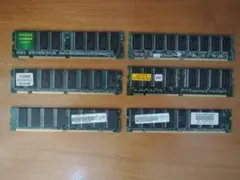 メモリ　PC100-133 128MB他　6枚セット