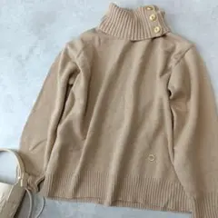 未使用 完売品 25SS ブルーレーベル ラメミックスソフトウールタートルニット