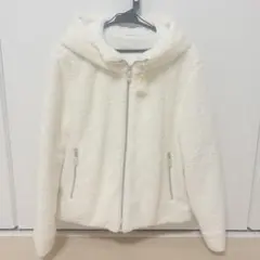 トミーヒルフィガー ホワイト ボアジャケット フード付き