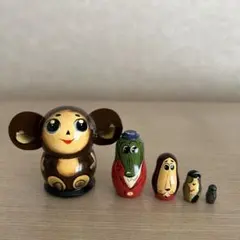 チェブラーシカ（茶色）　　マトリョーシカ　ロシア　工芸品
