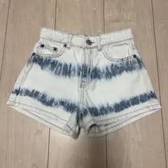 ZARA kids 128cm デニムタイダイプリントショートパンツ