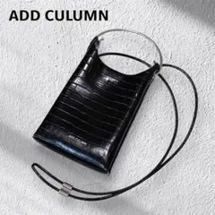 美品　ADD CULUMN　ARCHI　クロコ　2WAY　ショルダーバッグ　黒