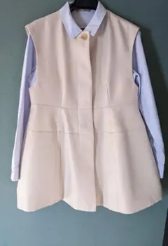 【美品】OPAQUE.CLIP ウールライク ペプラムジレ ベスト 38