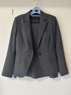 グレー シングルボタン ブレザー