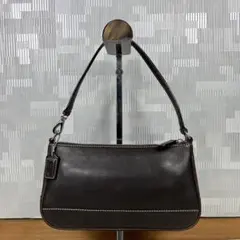 Coach コーチ アクセサリーポーチ ブラウン系 レザー ワンショルダーバッグ