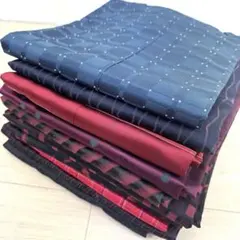 A-17【雨コート ロング丈 道行 羽織】10枚大量まとめ 着物 リメイク