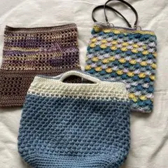 ハンドメイド　バッグ3点まとめて
