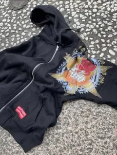 NIGHT WEAR X PROV DEER ZIP HOODIE BLACK