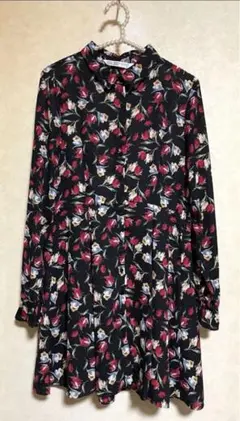 ZARA ザラベーシック ワンピース　チュニック 花柄　ミニ