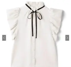 GRL 配色リボンタイ付きフリルボリュームスリーブブラウス[tu416]