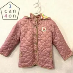 【超美品✨】3can4on ピンク キルティングコート 110