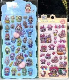 ラブブおしりぷにぷにシール、立体シールセット