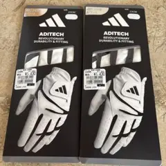 【23】アディダス　ゴルフ　グローブ　白　2枚　IN6686 IKL19