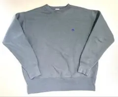 90s チャンピオン 目付き前Vスウェット 青刺繍タグ JASPO L